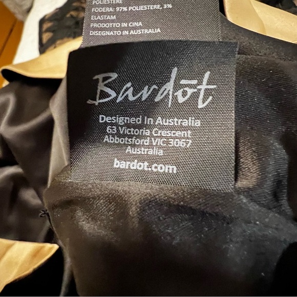 NWT Revolve Bardot Lace Embroidered Dress in Black 10 Large Goth Event Formal - Picture 13 of 16